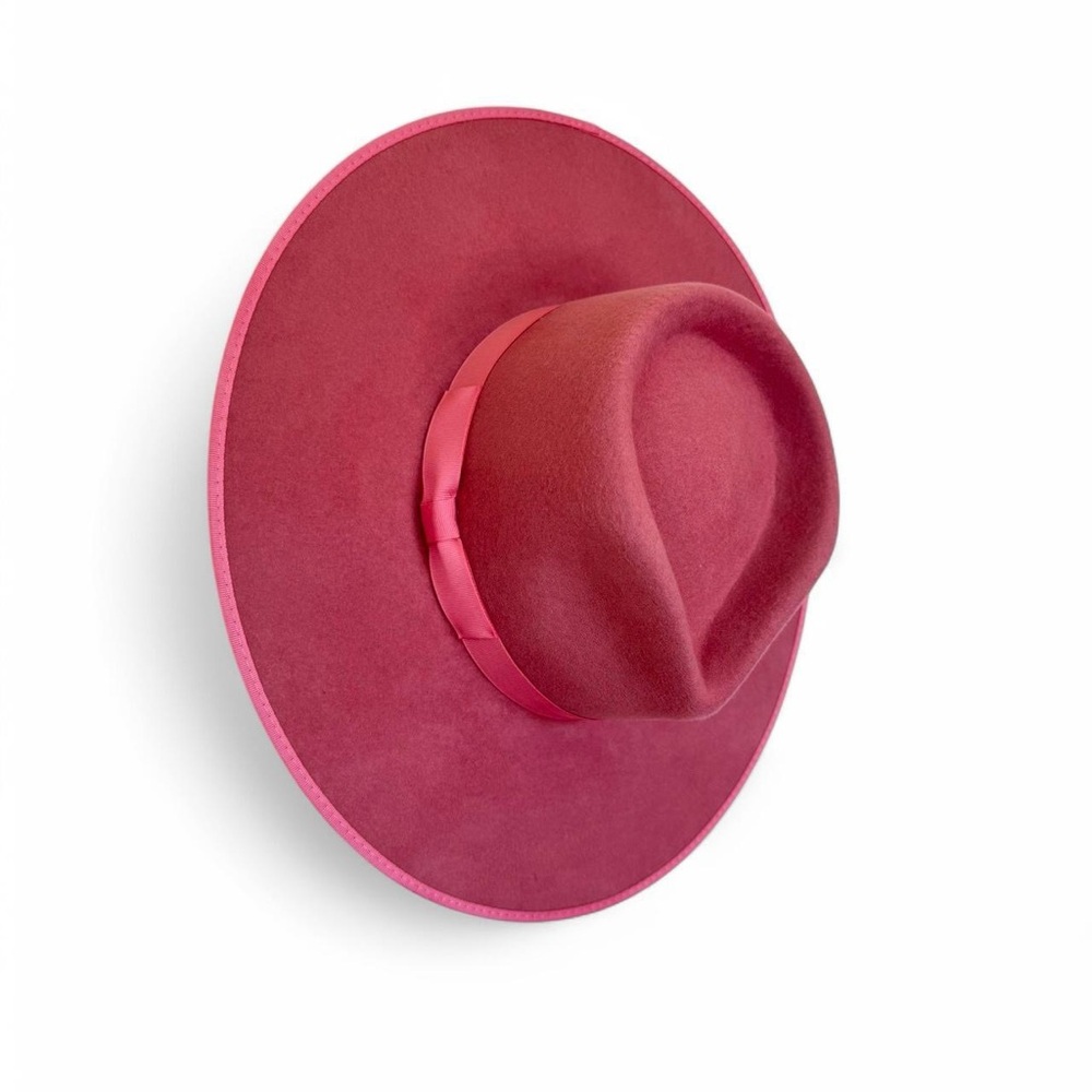 Lack Of Color Pink Wide-Brim Hat